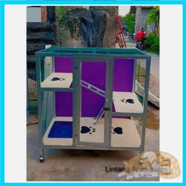 Kandang Kucing Galvalum kawat, ungu