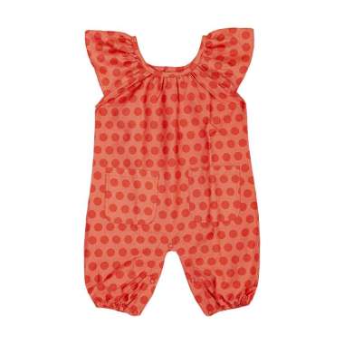 TORIO Festive Bright Orange Jumper - Jumper Bayi Perempuan - Jumpsuit 18-24 bulan