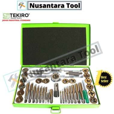 Tekiro Tap And Die Set Alat Senai Tap Ulir Drat Baut Mur Set 40 Pcs