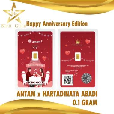 LOGAM MULIA MICRO GOLD ANTAM HARTADINATA 0.1 GRAM ANNIVERSARY SERIES 1