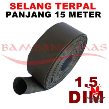 Selang Drip Irigasi Terpal Orchid Semi Karet 1.5 Dim Panjang 15 Meter