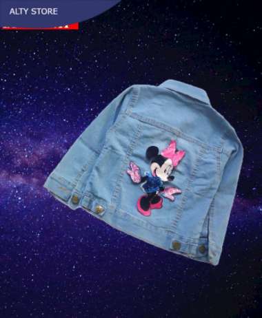 JAKET JEANS ANAK / JAKET LED MICKEY MOUSE ANAK UNISEX / JAKET ANAK LAKI-LAKI / JAKET ANAK PEREMPUAN 
