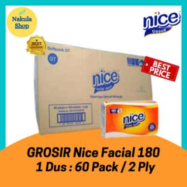 GROSIR 1 DUS Tissue Tissu Tisu Nice Facial 180s - 2Ply