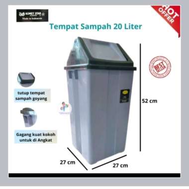 Tempat Sampah Komet 20 Liter Goyang | Kotak Sampah Kantor Restoran Hotel Mall Dapur Rumah Tong Sampa