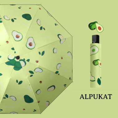 PAYUNG LIPAT OTOMATIS MOTIF BUAH-BUAHAN / UMBRELLA / PAYUNG LIPAT - ALPUKAT 100 % ORIGINAL Multicolo