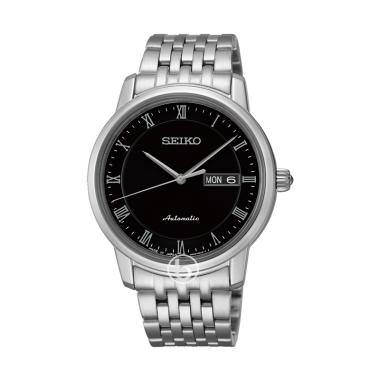 Seiko Presage Automatic Calibre 4R36 Japan Made Jam Tangan Pria [SRP-691J1] Black Silver