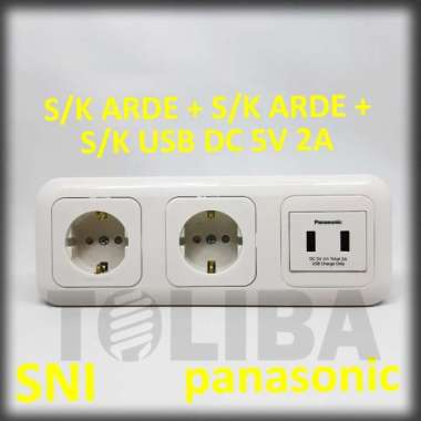 stopkontak 2 stop kontak arde cp + stop kontak usb panasonic charge hp