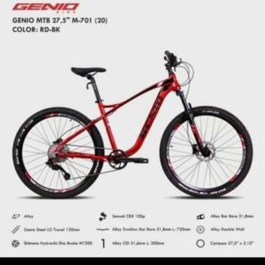 Sepeda MTB 27,5 Inch Genio M 701 New 10 Speed