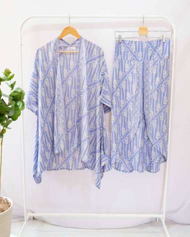 ONE SET BATIK WANITA SETELAN BATIK KONDANGAN OUTER DAN KULOT BATIK