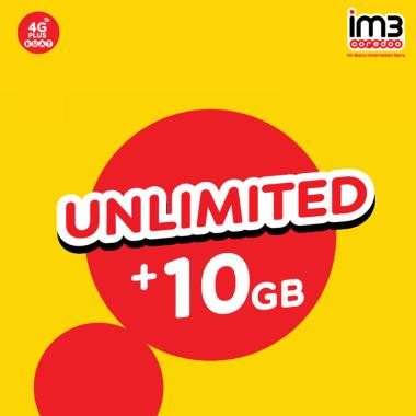 IM3 Ooredoo Prabayar Kartu Perdana [Unlimited/ 10 GB]