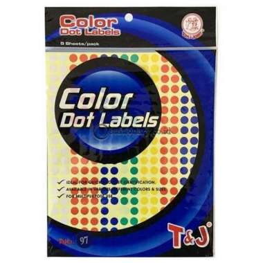 COLOR DOT LABEL STIKER BULAT WARNA 97