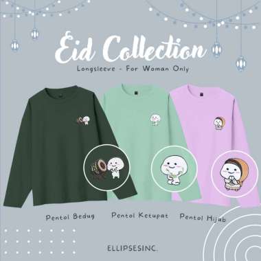 ELLIPSES.INC Kaos Oversize Wanita Lengan Panjang Patch Eid Collection / Pentol Eid PENTOL BEDUG XL