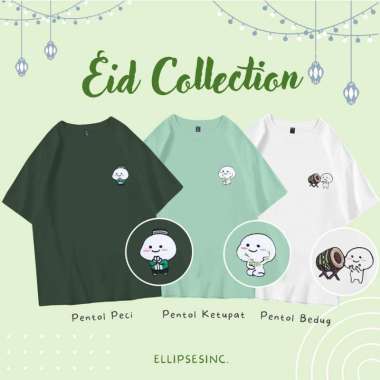 ELLIPSES.INC Basic Crop Top Wanita Lengan Panjang Patch Eid Collection / Pentol Eid PENTOL BEDUG L