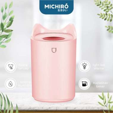 Michiro Humidifier Diffuser Aromatherapy Essential Oil Kapasitas Besar 3300ml Pelembab Ruangan diffu