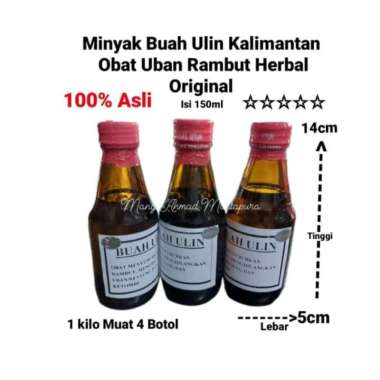 Minyak herbal buah ulin menyuburkan rambut & menghitamkan
