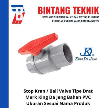 Ball Valve / Stop Kran 3/4" inch PVC Drat KDJ PVC