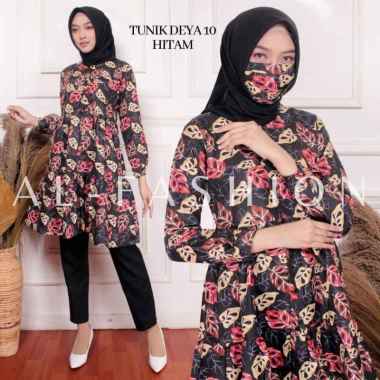 baju atasan muslim wanita TUNIK DEYA hitam