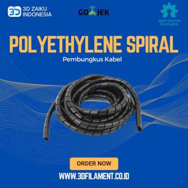 Reprap Polyethylene Spiral Pembungkus Kabel