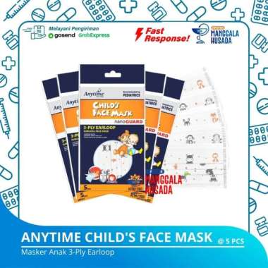 MASKER ANYTIME CHILD'S FACE MASK @ 5 PCS