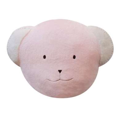 BEAR CUSHION 19x15 INCHI Pink