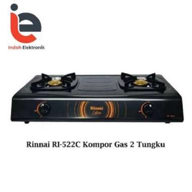 Rinnai RI-522C Kompor Gas 2 Tungku Teflon ri 522 C rinai ri522c