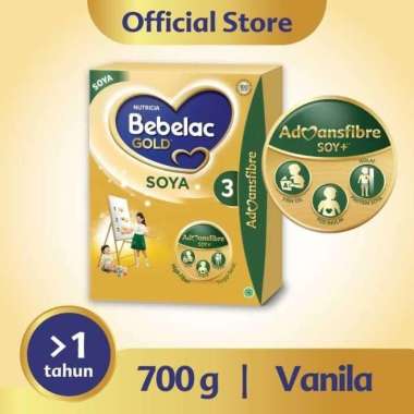 Promo Harga Bebelac 3 Gold Soya Susu Pertumbuhan Vanila 700 gr - Blibli
