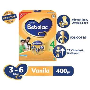 Promo Harga Bebelac 4 Susu Pertumbuhan Vanila 400 gr - Blibli