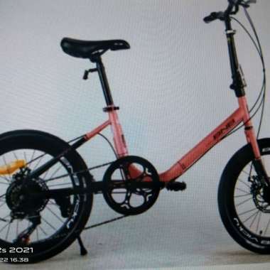 sepeda lipat folding bike bnb vicky 20 pink