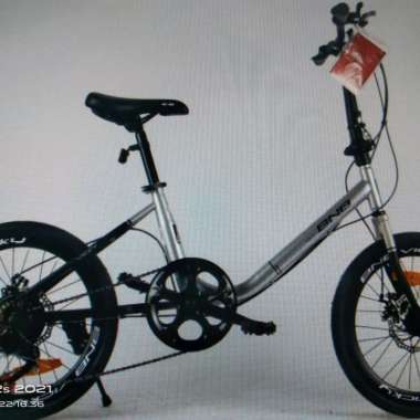 sepeda lipat folding bike bnb vicky 20 silver