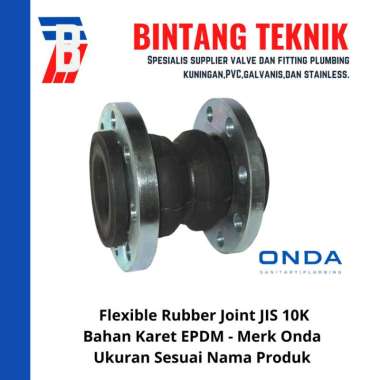 Flexible Rubber Joint 2 1/2" inch Onda JIS 10K Karet EPDM