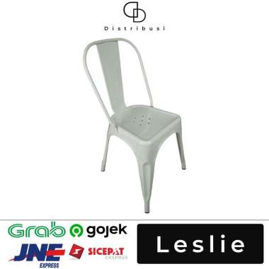 Kursi Cafe / Kursi Besi / Kursi Outdoor - LESLIE Putih