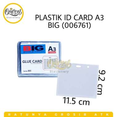 1 PAK (20 LEMBAR) PLASTIK ID CARD A3-B3 BIG / MIKA ID CARD / ID CARD HOLDER A3 006761