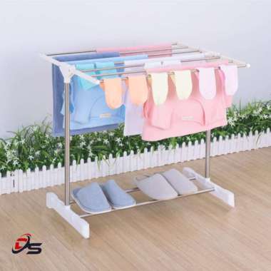 Rak Jemuran Handuk / Rak Lipat Towel Portabel / Jemuran Baju Bayi - Putih ORIGINAL 100 % Multicolor
