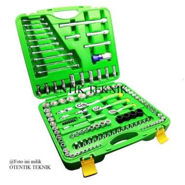 TEKIRO TOOL SET 120 PCS BOX PLASTIK - KUNCI SET 120 PCS - SOCK SET
