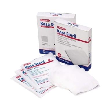 [COD] OneMed Kasa Steril 1 karton isi 100box per 10 pouch [16 x 16 cm/100 box