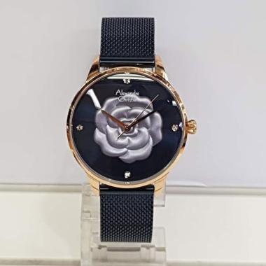 Alexandre Christie AC2723LH Jam Tangan Wanita Blue Rose Gold