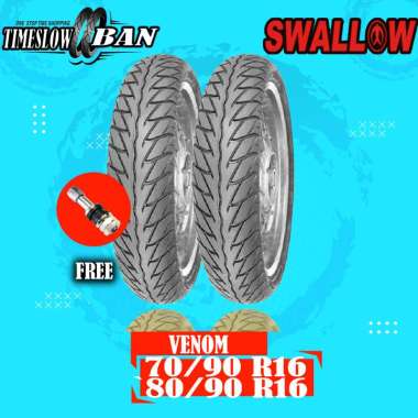 Paket Ban Motor SKYWAVE, HAYATE, NOUVO // SWALLOW VENOM 70/90 - 80/90 Ring 16 Tubeless