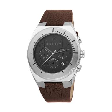 ESPRIT Strike Chrono Jam Tangan Pria - [Original/ES.0015-1G157] Black Brown