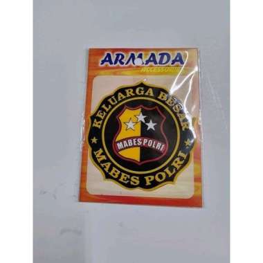 stiker polri | stiker kaca mabes polri | Stiker PVC mabes polri dasar hitam | Stiker PVC mabes polri