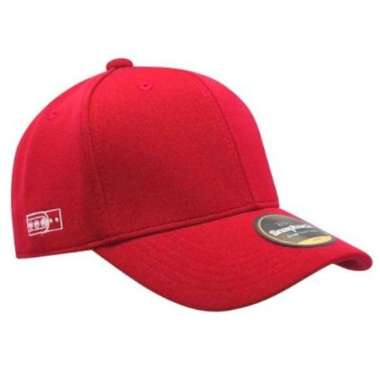 Snapback Topi Baseball Dewasa Polos Flexfit Merah L