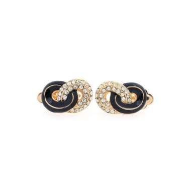 1901 Jewelry Anting Clip Zini Swarovski Lapis Emas