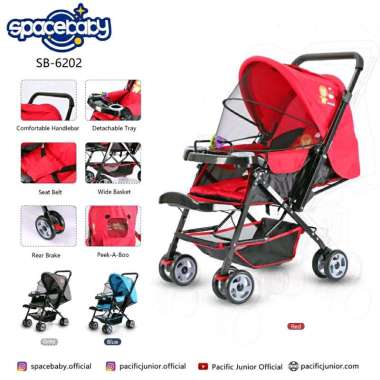 Kereta Dorong Bayi Spacebaby SB-6202 Stroller Baby SB6202 SB 6202