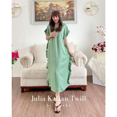 Pakaian Daster Gamis Kaftan Wanita Twill Julia by Direka Dress Kekinian Busui Friendly Non Busui Fas