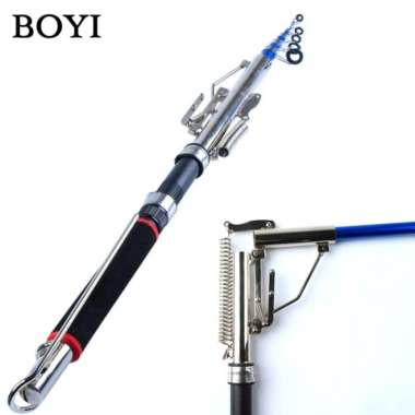 BOYI Joran Pancing Otomatis Stainless Steel Tanpa Spool 2.7M