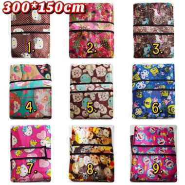 Tikar Lipat Tikar Piknik Microsatin Super Jumbo Jamin ngga bohong 3 M