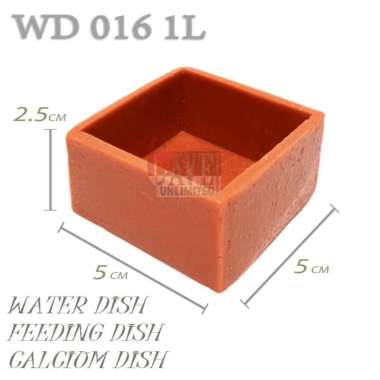 WD016 3L WATER FEEDING FOOD DISH TEMPAT WADAH MINUM AIR KALSIUM GECKO 1 BESAR