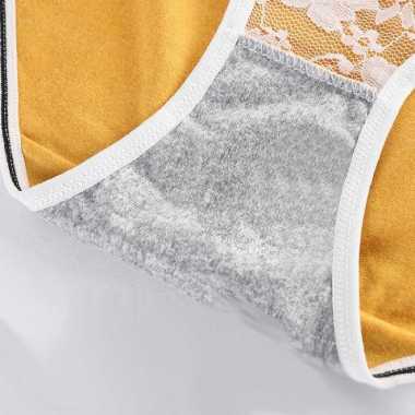 ONE-P129 Celana Dalam List Garis Renda Bunga / Kolor Wanita Dewasa / Undies Wanita Import Motif Polo