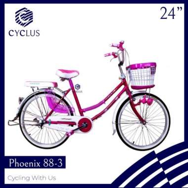 Instan - Sepeda Dewasa Anak Mini Perempuan City Bike Phoenix 88-3 24 Inch