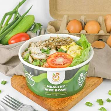 Nasi Box Healthy Rice Bowl Chicken Beef Smoothiemama 24oz Enak !