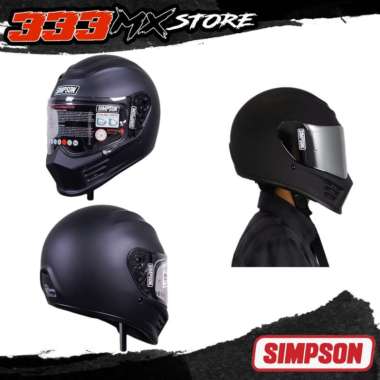HELM SIMPSON SPEED BANDIT BLACK MATT HELM MOTOR FULL FACE SIMPSON ORI M